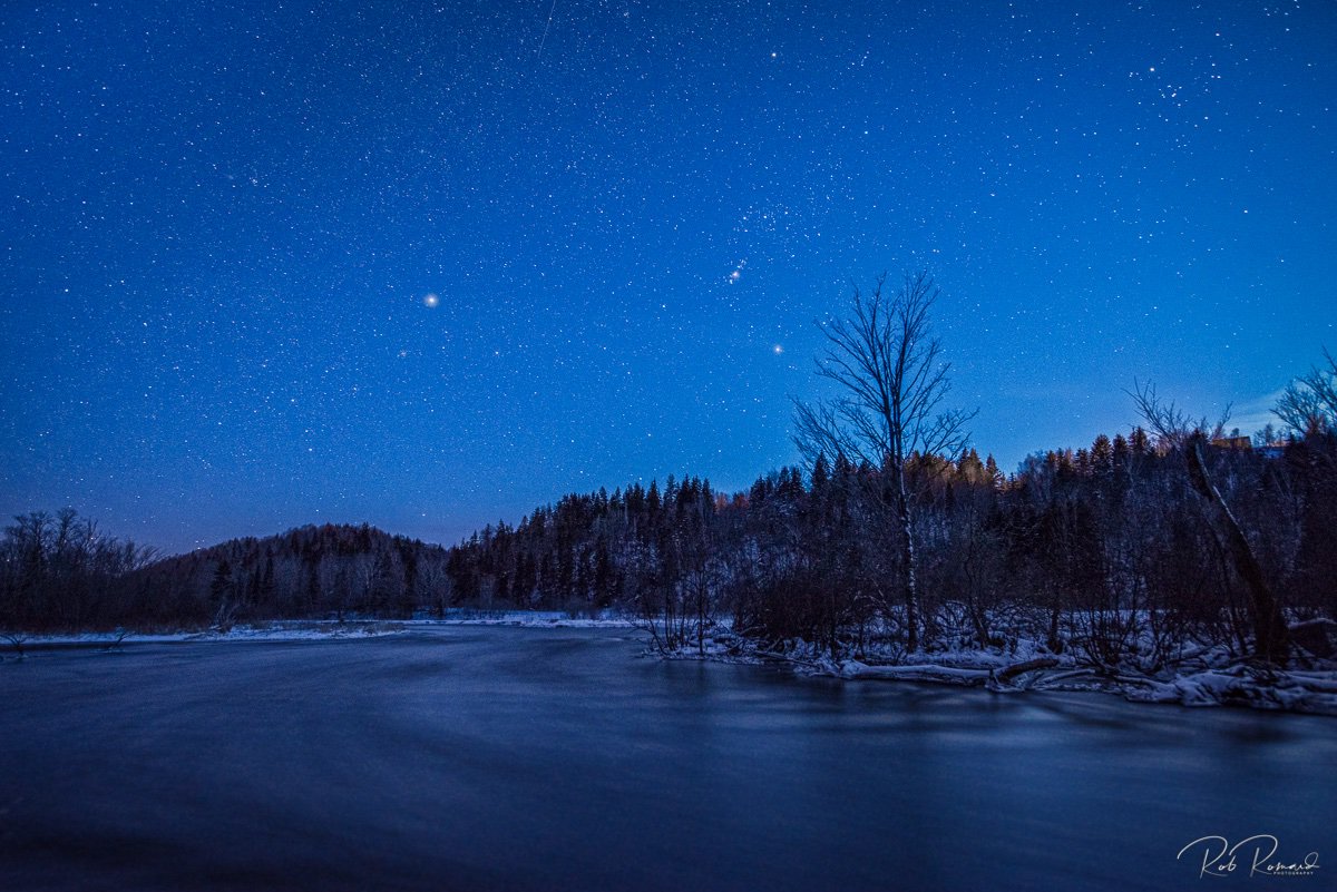 stars over the Southwest Margaree River #CapeBreton #ExploreCBWinter