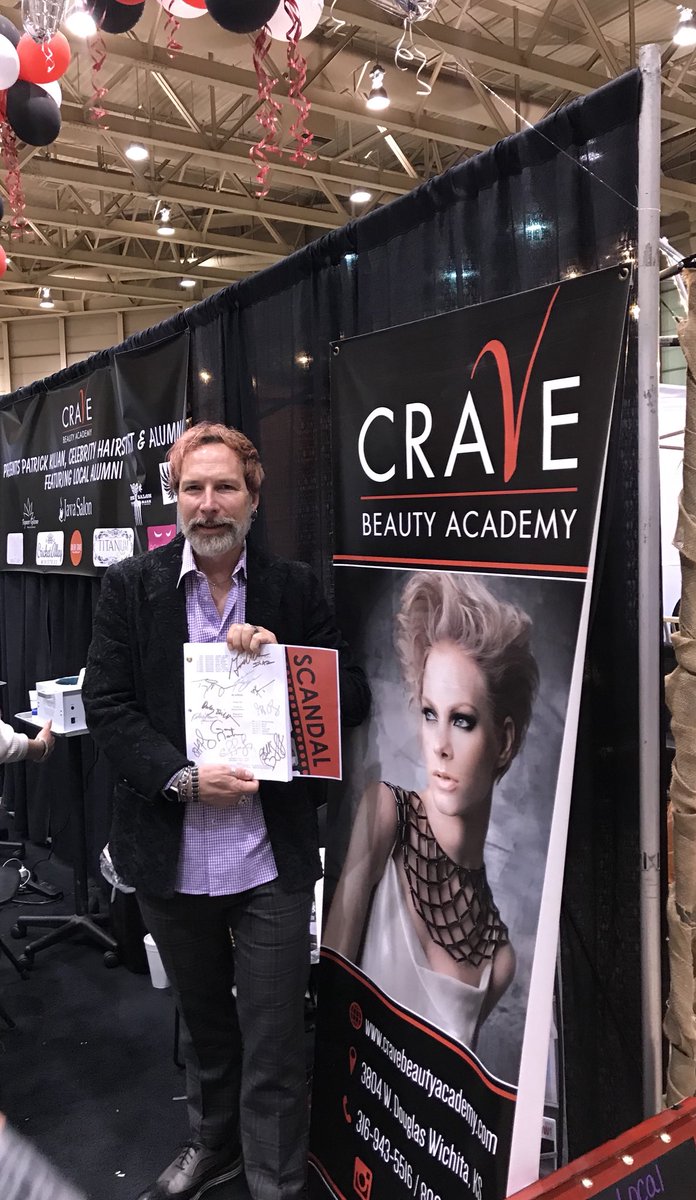 CraveBeautyAcad's tweet photo. Had a great time @TheWomensFair today with Patrick from Scandal and all our Alumni star stylists from local salons!!! #cravebeautyacademy #craverocks #ScandalABC #autographscript https://t.co/u3qgpeFspH