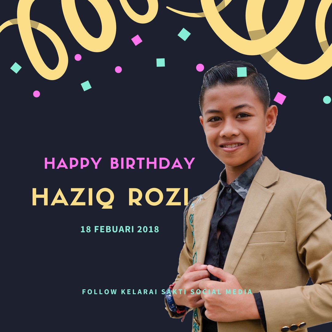 kelarai_sakti's tweet photo. Shout out to our artist Haziq Rozi. Happy Birthday!!! 🎂🎊🎉
May ur life full with wonder, surrounded by people who love you and always be blessed by Allah SWT
#kelaraisakti #haziqrozi #warkahuntukibu #happybirthday #birthdayboy #terapiinstagram #lybaiduri #artiskelaraisakti https://t.co/YIwehdHhAr