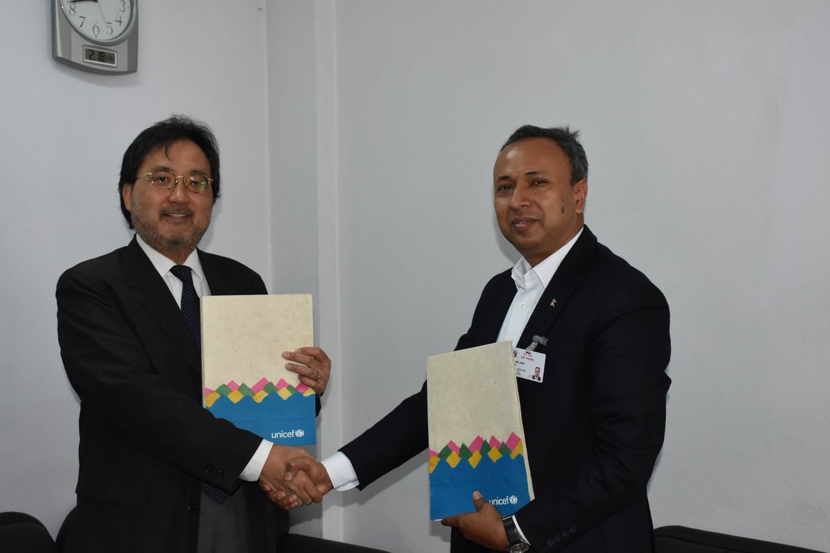 unicef_nepal's tweet photo. The Government of Nepal and UNICEF signed five-year long Country Programme Action Plan (2018-2022) worth US$150.27 million to work on various sectors related to children in #Nepal. https://t.co/LkfUDeckml
