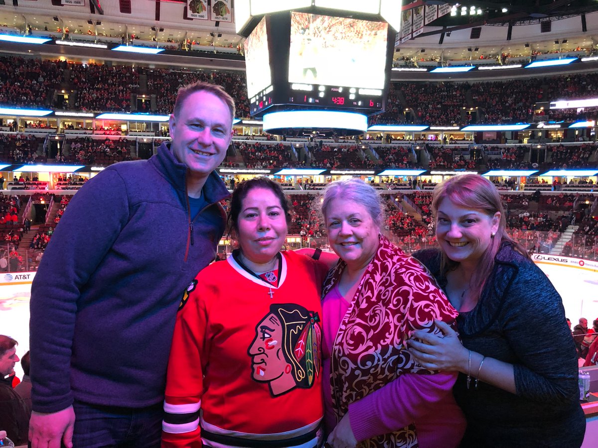 Happy to spend the evening with some of the DeEscalation teams finest employees at the United Center for a Blackhawks Hockey Game!!!!