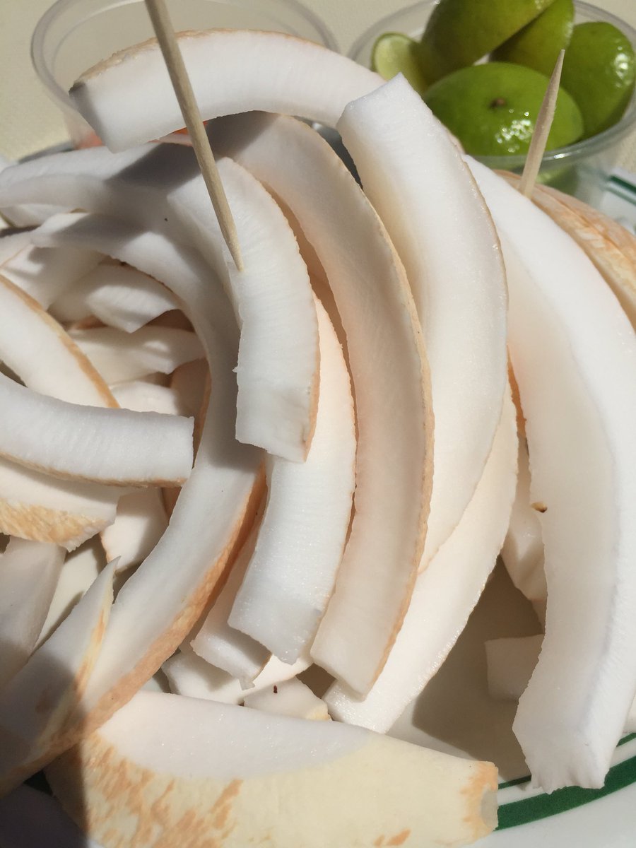 OvenTiff's tweet photo. Fresh slices of coconut! What an amazingly nutritious and delicious snack! #coco #coconut #fruits #holistic #naturalbeauty #skincaretips #cleaneating #eatright #eatclean #healthysnacks #healthylife #healthyheart #organicfood #kidshealth #healthyfoods #healthyeats #foodblogger https://t.co/GqhaEsjrIs