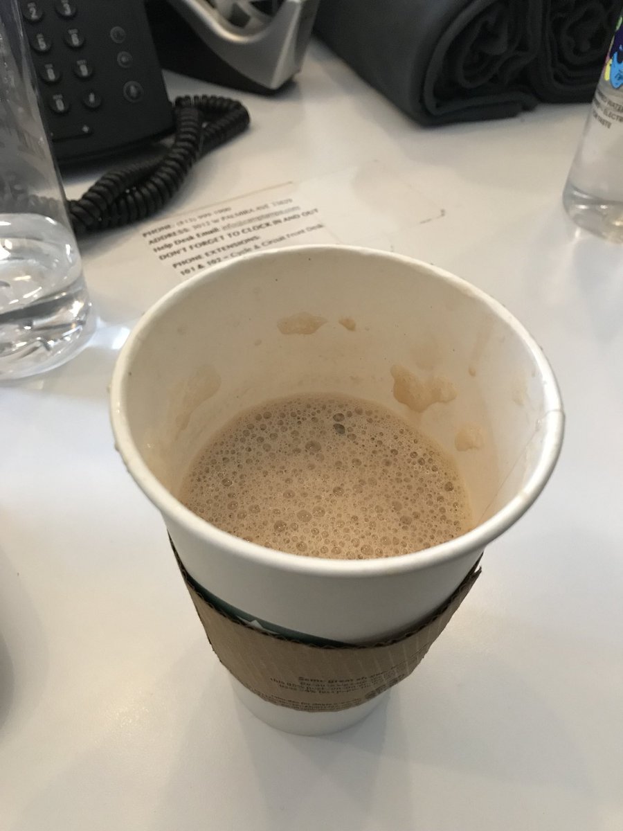 seriista17's tweet photo. @Starbucks is this what you call a grande cappuccino? It’s half full, so very disappointing! https://t.co/DT6uemSgYi