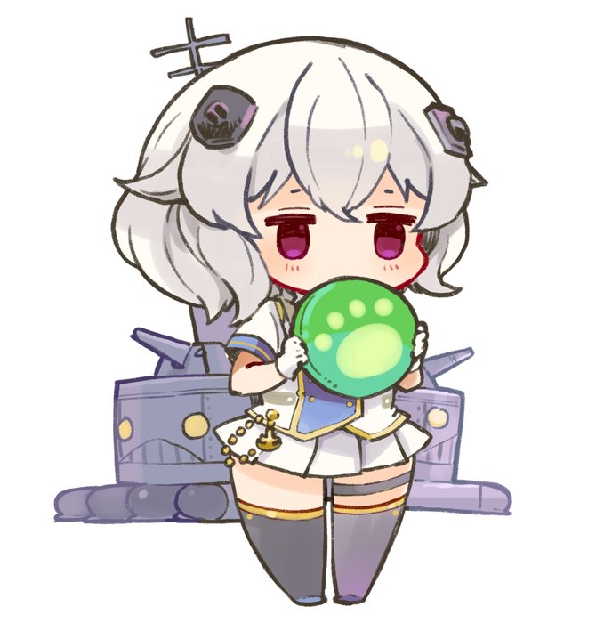 「ディスクでいじられている夕立が少しだけ羨ましいブルドッグ。 #アズールレーン 」|モタのイラスト