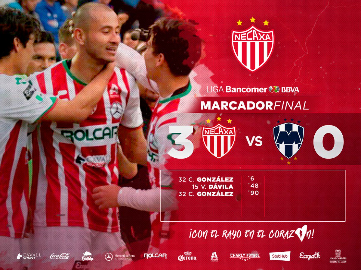 ClubNecaxa's tweet photo. #NECvsMTY | ¡Los tres puntos se quedan en casa! #HoyGanóNecaxa #ConElRayoEnElCorazón ⚡️❤️ https://t.co/QDKyBNJvP0
