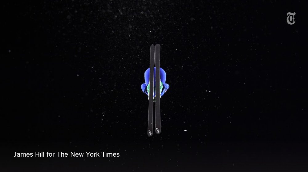 And photographers caught skiers flying high overhead. (No one was harmed in the creation of this photo.)