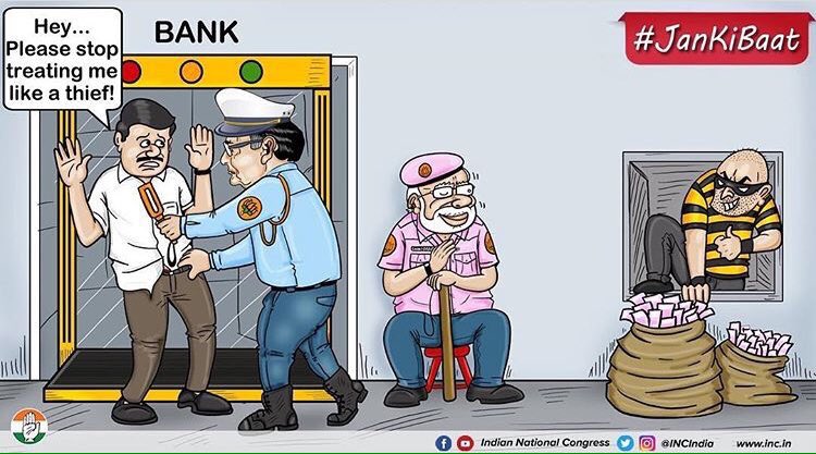 TheRedIndian_'s tweet photo. And they made us stand in long queues to withdraw our own hard earned money !! What the hell is wrong?? #ModiChorHai
#ModiScams #PNBScam https://t.co/5HsxWePEMd