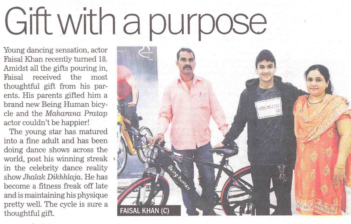 BrandNBuzz's tweet photo. @faisalkofficial special being human gift from parents! @ETLifeandStyle @faisalkhanfc1 https://t.co/pmdzupmXhf