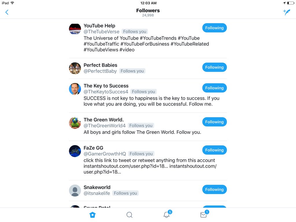 Onward! And removed another 2 who  #unfollowedme after I  #followedback and inquiring minds ask  #WhatDoYouThink one should do :) ... Hey  #Twitter  #churningFollowers should be illegal ... And I remain 2 short of  #myfirstTweet at the  #magicnumber at 24,998 ... maybe tomorrow ...