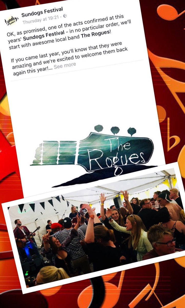 rogues_the's tweet photo. We can’t wait to return to the awesome @SundogsFestival later this summer. Catch us there on Saturday 23rd June. 🎶🎸🎶 https://t.co/1Nvt00QkrZ