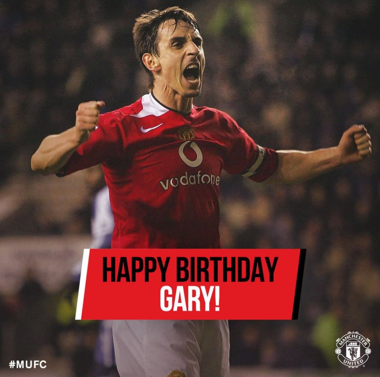 We wan wish Gary Neville Happy Birthday.   