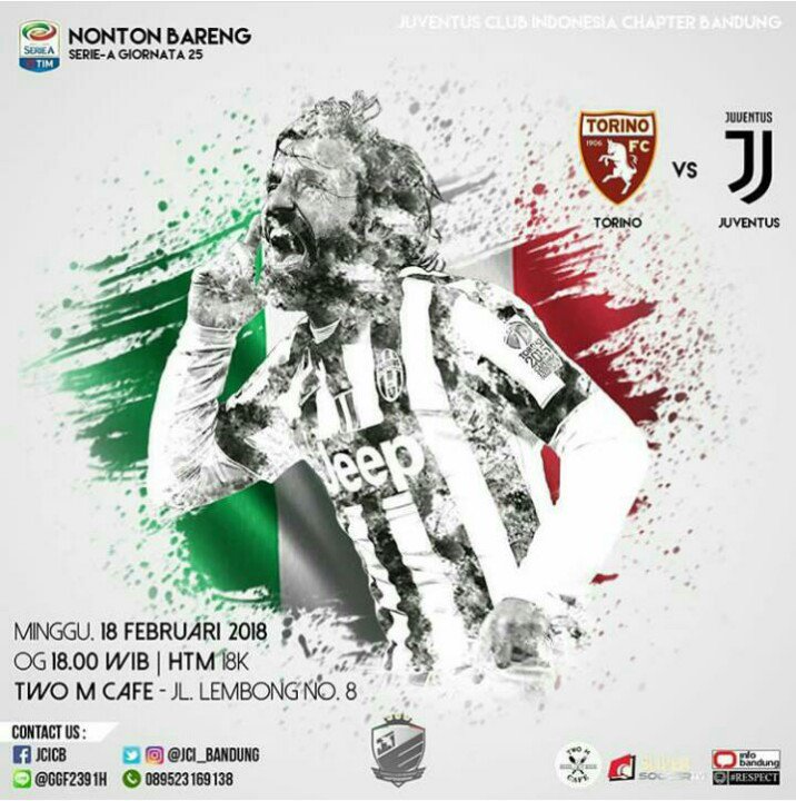 Setelah kita kemarin malam Minggu-an bareng..
Yuks malem ini kita ketemu lagi sambil nobar Derby Della Molle with <a href="/JCI_Bandung/">JCI Chapter Bandung</a> 😍🤗
See you there guys 😘