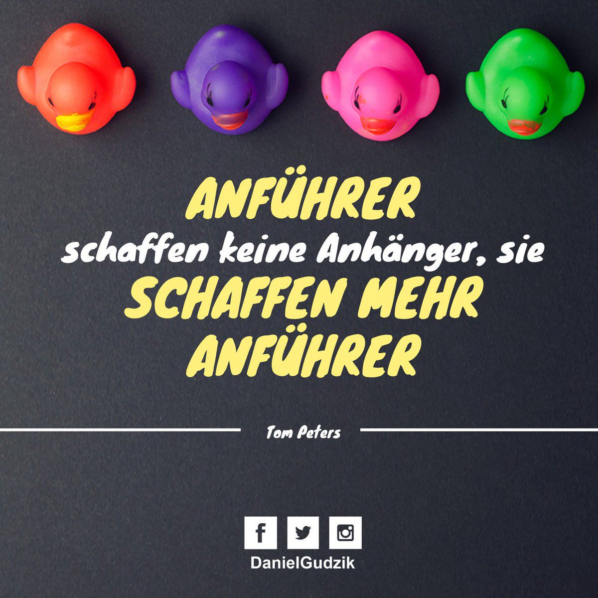 GudzikMedia's tweet photo. Anführer schaffen keine Anhänger, sie schaffen mehr Anführer.
Leaders don't create followers, they create more leaders.
- Tom Peters

#Zitat #Quote #TomPeters #Anführer #Leader #schaffen #create #follower #followers #Anhänger #Business #Inspiration #DanielGudzik #Gudzik https://t.co/LnbkQOJzPu
