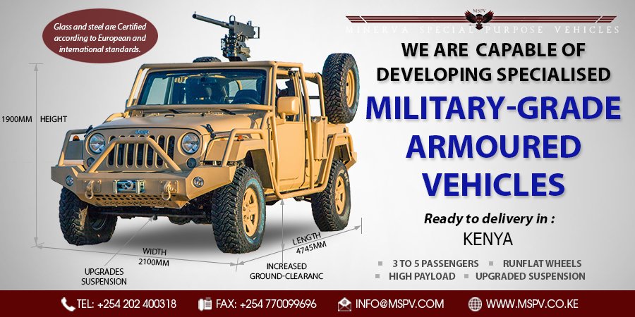 mspv_kenya's tweet photo. MSPV #LightPatrolVehicle is intended to serve #specialoperations forces ( #SOF ), #borderpatrol, #reconnaissance & #strikeforces. This #SpecialForcesvehicle is designed to conduct long-range patrols & intelligence-gathering missions with better off-road mobility. https://t.co/RNUDHGjgXN