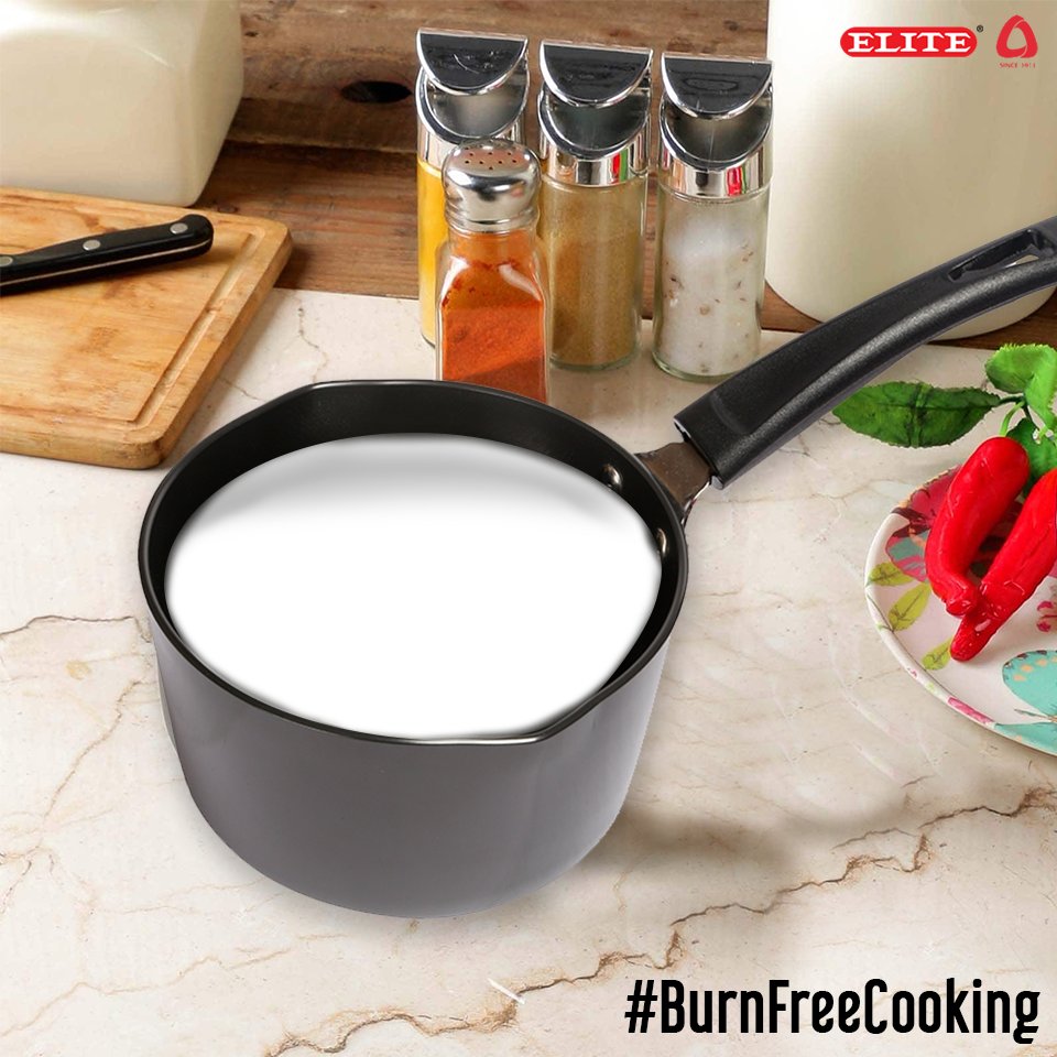 Elite_cookware's tweet photo. Hot &amp; cool at the same time! Our milk pan is designed with ‘cool-touch handles’ that ensure that no matter how hot the pan is, your hands don’t get burnt!  

#BurnFreeCooking #MilkPan #CoolTouchHandles #NonStick #HomeMade #EliteCookware #Amazon #Paytm #Snapdeal #Flipkart https://t.co/B3nk88DCsG