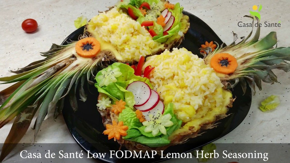 FODMAP_Friendly's tweet photo. Looking for #lowFODMAP Hawaiian inspiration? casa_desante have a super easy & delicious Low FODMAP Vegetarian Pineapple Fried Rice recipe using Lemon & Herb Seasoning. View it here: https://t.co/opWCbYG9QI via @YouTube #fodmapfriendlyrecipes #lowfodmapcookinginspo https://t.co/6SZKxKrYUb