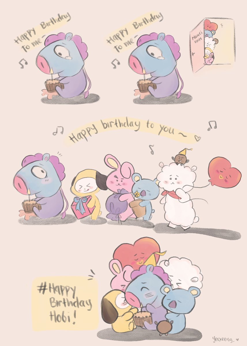 yeexeeng_'s tweet photo. We're All Here For You! 💖

#GoldenHobiDay #희망이_있는곳엔_반드시_호석이_있네 #BT21 https://t.co/GWy9BLqLFr