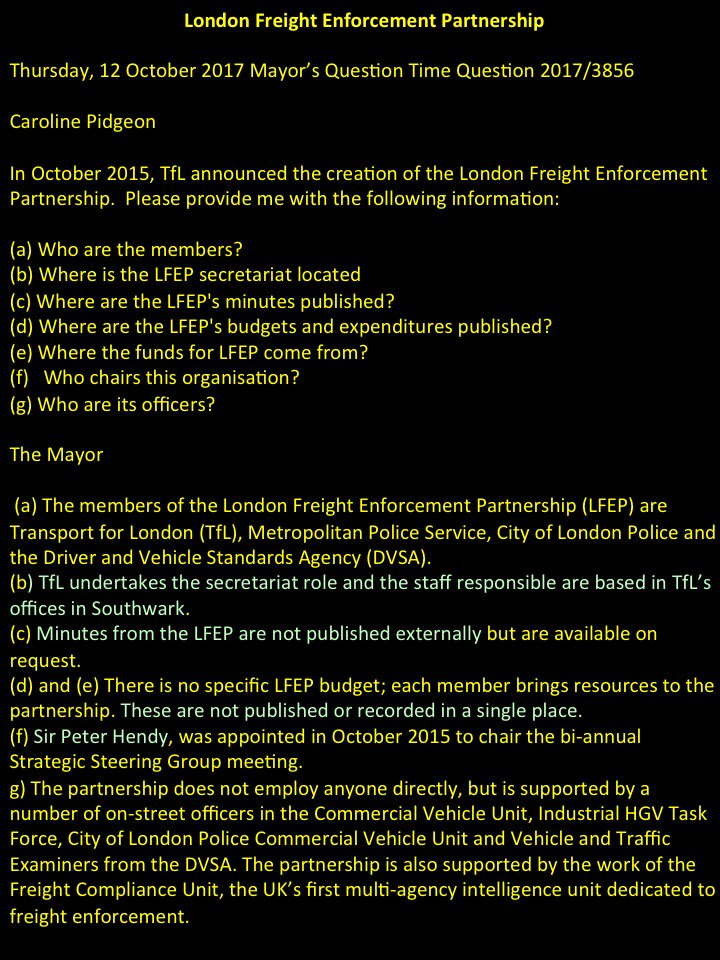 comadad's tweet photo. #LondonBusWatch: @MayorofLondon: Does @SirPeterHendy being Chair & #LackOfTransparency just go together? Seems @LondonLegacy LDNFreightEnforcementPartnership, @TfL #SurfaceTransport defy your #Promise to be London's #MostTransparentEver https://t.co/DgFt1KsRSM @CarolinePidgeon https://t.co/eLgC2opqxY