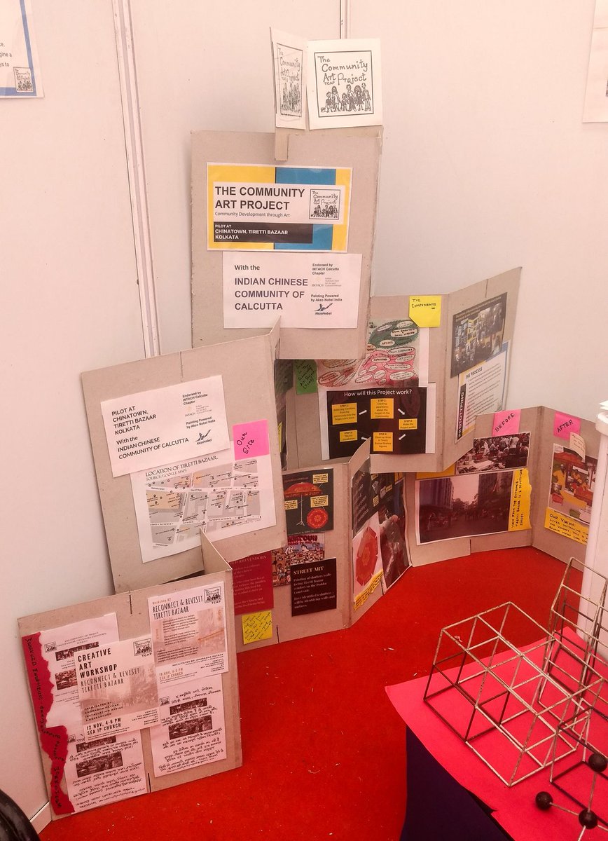 The <a href="/communityandart/">communityartproject</a> at <a href="/makermelaIndia/">Maker Mela</a> showcasing our ongoing pilot at #TirettiBazaar, the #prototypes for the site and the idea of #placemaking.