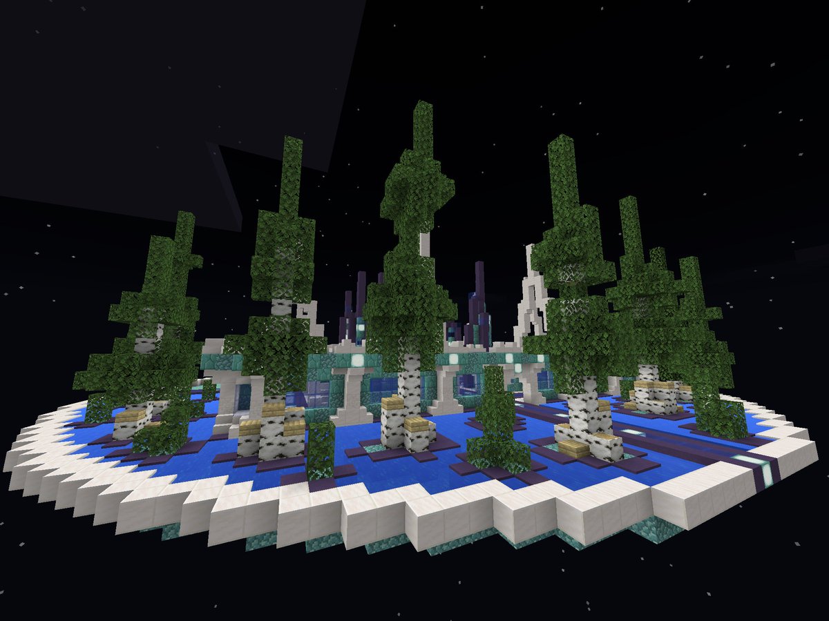 DuskMCPE's tweet photo. I stopped making any progress on @SkyBlockPE for a while but I’m back, and have some trees https://t.co/lpXLGaxG8z