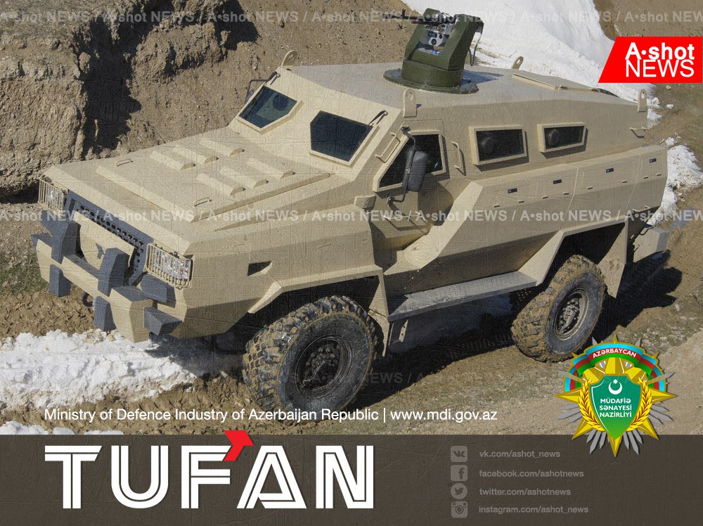 Ministry of Defence: We're working on new projects as Tufan MRAP and other azerbaijan made military vehicles.