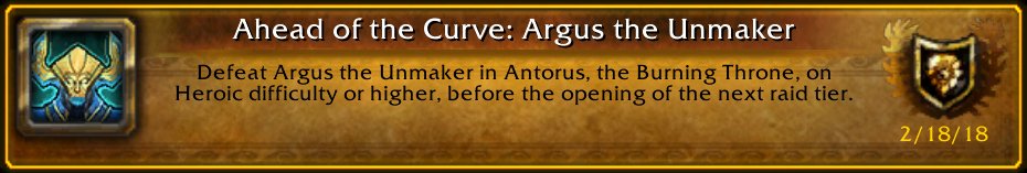 Midstorm77's tweet photo. I just earned the [Ahead of the Curve: Argus the Unmaker] Achievement! #Warcraft https://t.co/1rW066UjVG