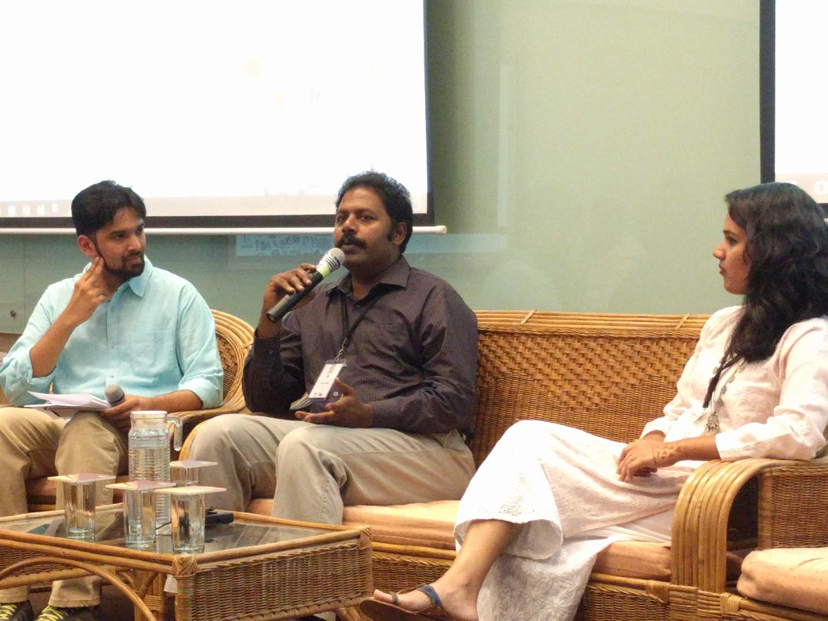 iihsin's tweet photo. .@srinualavilli talks about how Citizens for Bengaluru began with #SteelFlyoverBeda. He points out that the collective acts as a pressure group, not telling elected representatives what to do, but what they don't like. #Citizensmovements panel at #CityScripts 2018 https://t.co/wDIlDXSuv7