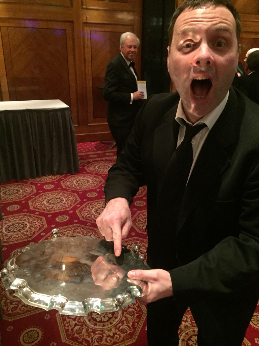 nicklines72's tweet photo. The moment when Gowland Salver winner @ardbroilach realises that NGC office has engraved someone else's name on the trophy #lol https://t.co/BIbx2PkXVK