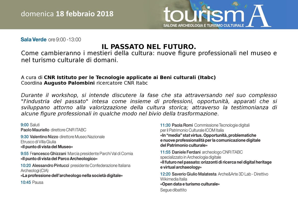 La parola a “Il Passato nel Futuro” a @tourismA18 passa ora a <a href="/apintuc/">Alessandro Pintucci</a> di <a href="/ConfItArch/">ConfItArch</a>. Qual è la situazione dei professionisti? #tourisma18 #passatofuturotourisma18