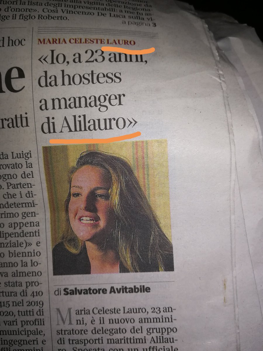 Iliobarontini's tweet photo. Le grandi storie di successo del #corriere ed. @corrmezzogiorno https://t.co/l8zqcWVnqZ
