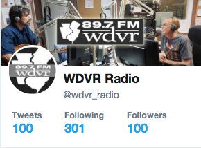 Yay! #WDVR has hit the big-time! The L'il Radio Station has 100 followers!