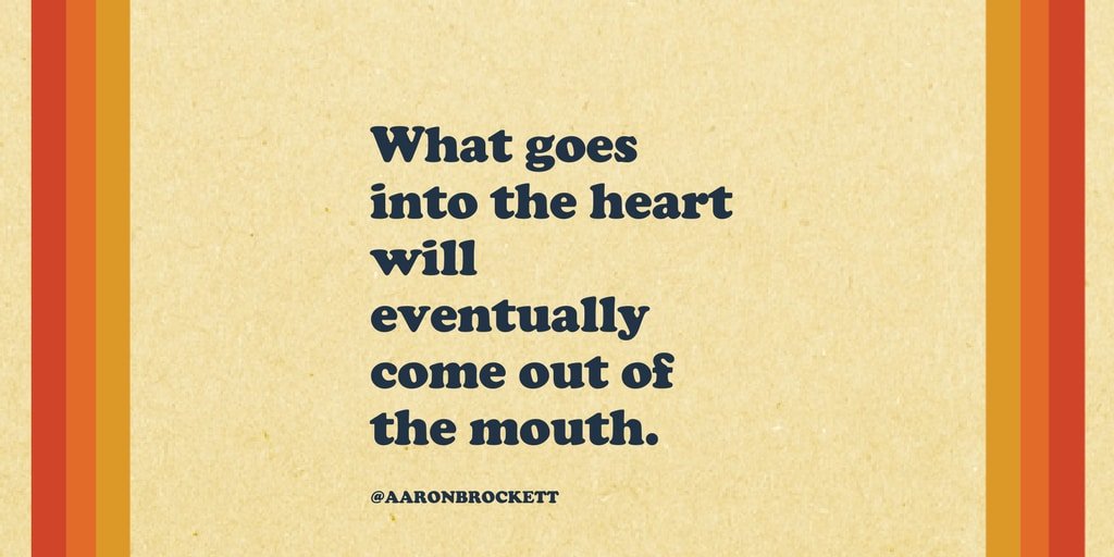 Matthew 12:34: "...whatever is in your heart determines what you say." #SlipoftheTongue