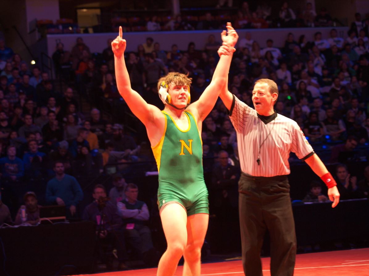 MikeWickersham's tweet photo. Conner Graber wins first State Wrestling Title for Northridge High School @nridgeathletics @NRcheerblock @newlevelmedia2 https://t.co/jSpFpu7p8W