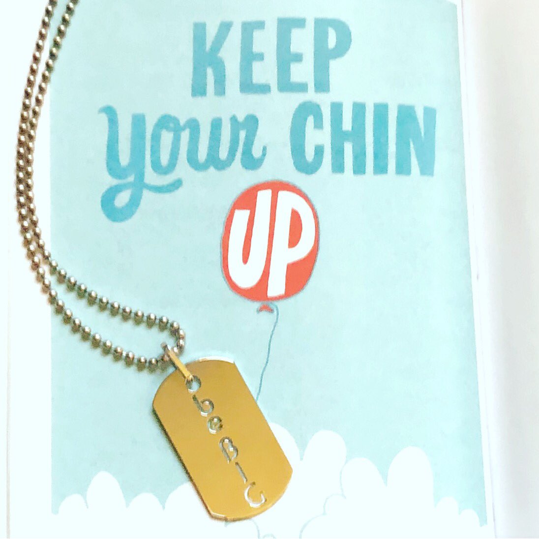Keep Yo Chin Up! 🎈

#chinup #sundayfunday #sundayvibes #strength #dogtags #jewerly #bebig #bebigjewelry