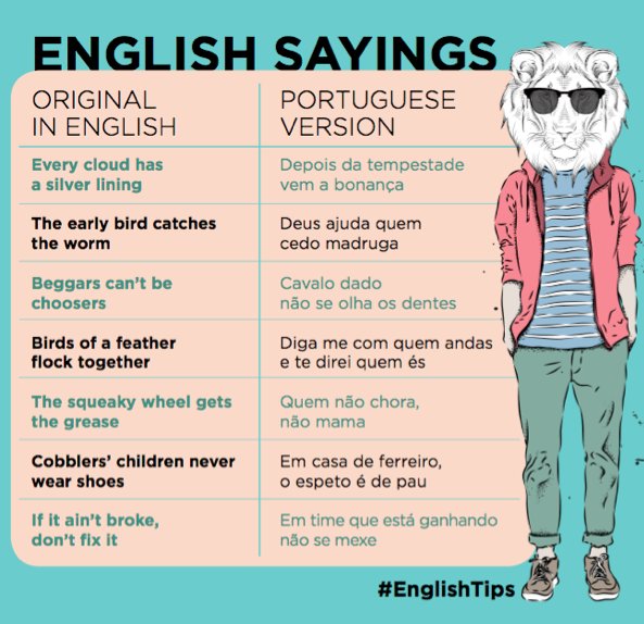 8 ditados brasileiros que têm um equivalente em inglês