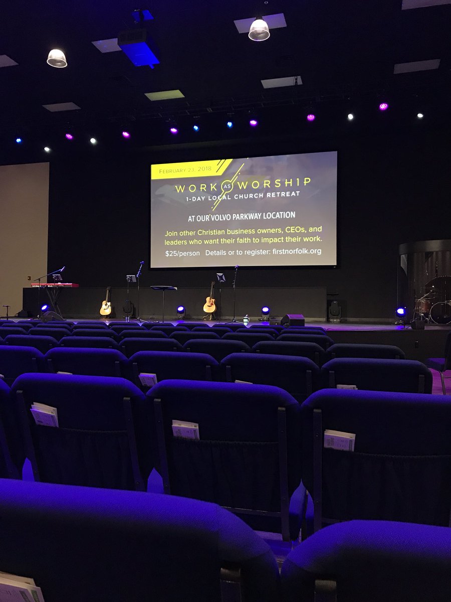 lance_walters's tweet photo. Getting ready for worship at #FirstNorfolk on Volvo. Come join us! https://t.co/32lcRpJULy