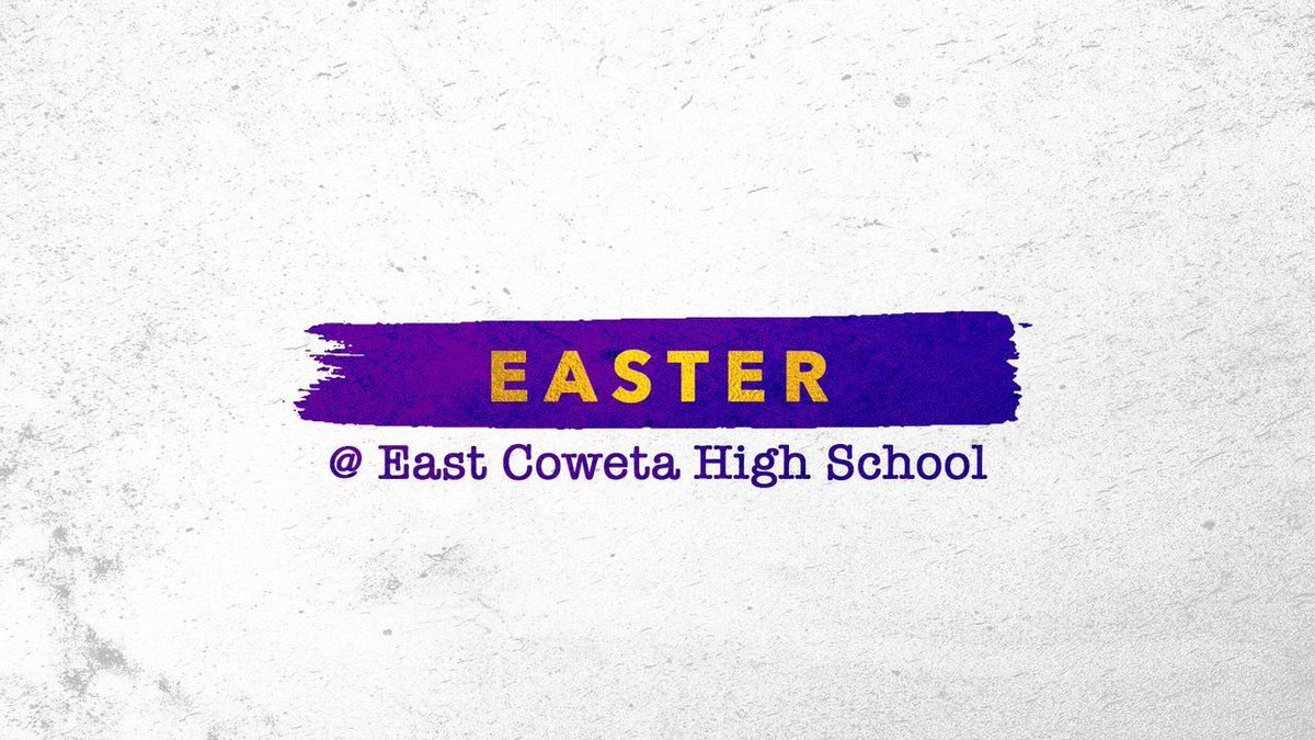 We have a big announcement! This Easter we will host services at 9AM &amp; 11AM at East Coweta High School. Crossroads Kids programming will be offered for children 6 weeks of age to 5th grade. Invite all your friends &amp; family! For more visit EasterAtECHS.info. #EasterAtECHS