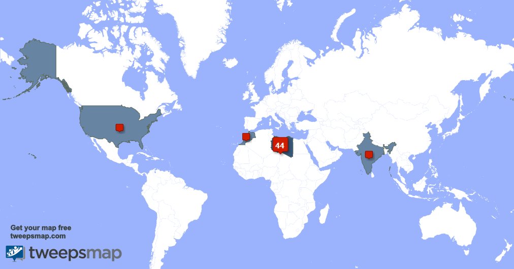 لدي 1 متابعين جدد من الهند خلال الأسبوع الماضي tweepsmap.com/!doafaheem90