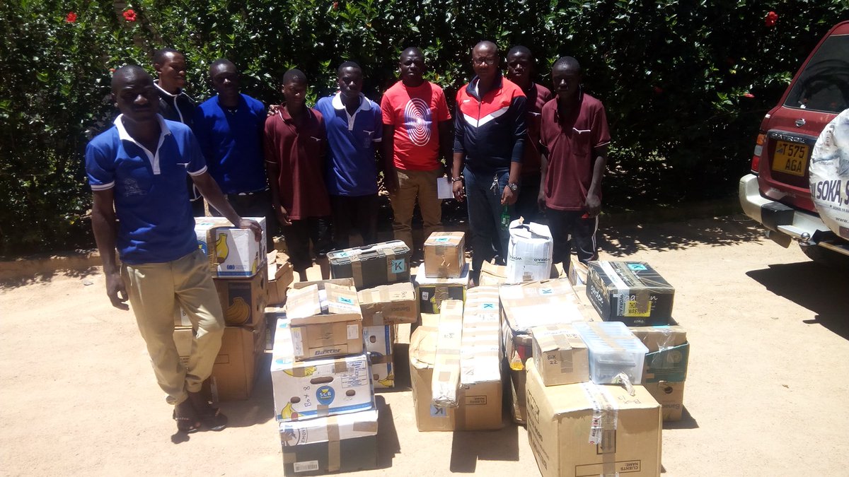 CharityTanzania's tweet photo. Excitement at the arrival of tools from @Work_aid at the Vocational Training Centre in Ifunda https://t.co/iSG27jb3mE