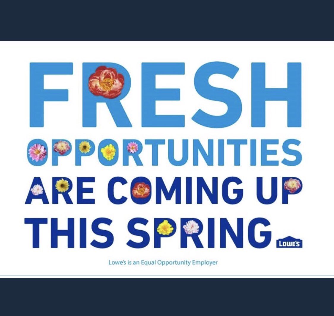Monicamwelter's tweet photo. Three more days! Come on down to Lowe’s in Stonybrook and work with the best team in retail! We’ll be waiting, walk right in on the 21 from 10-7 and get an in the spot interview! #NationalHiringDay @Lowes https://t.co/vZxz9uE082
