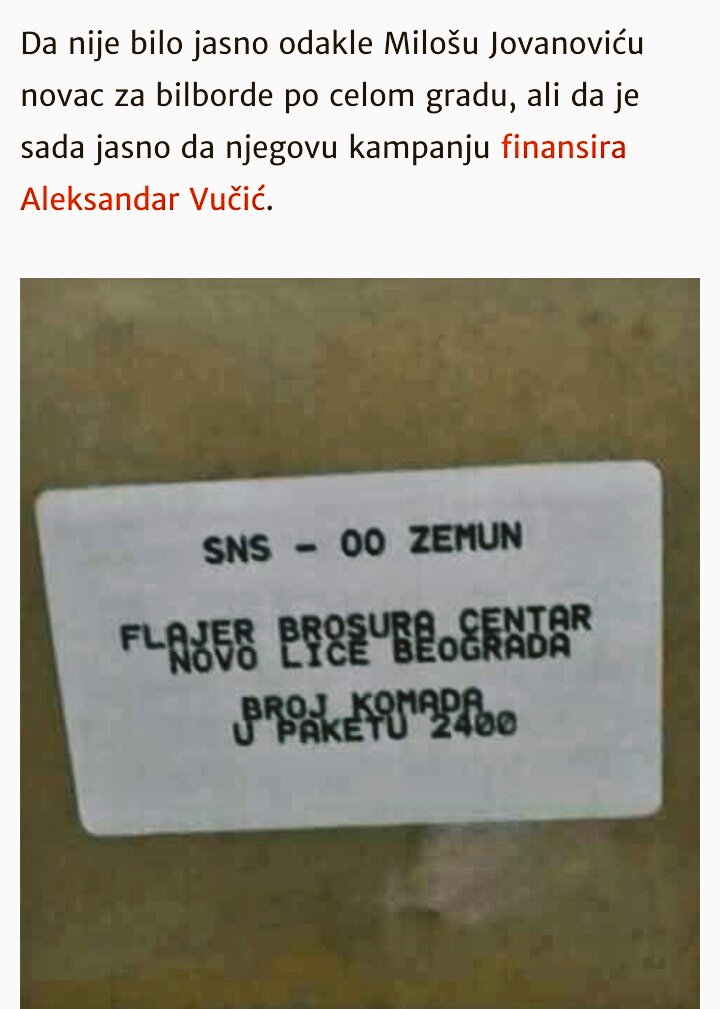 JelenaMKandic's tweet photo. #Izbori2018 #IzboriBG #Beograd
Još jedna #podvala & #prevara⤵
KO zapravo finansira izbornu listu #DSSBeograd i time pokušava da prikupi #KapilarniGlasovi?!😨 https://t.co/e56SpJycvv
