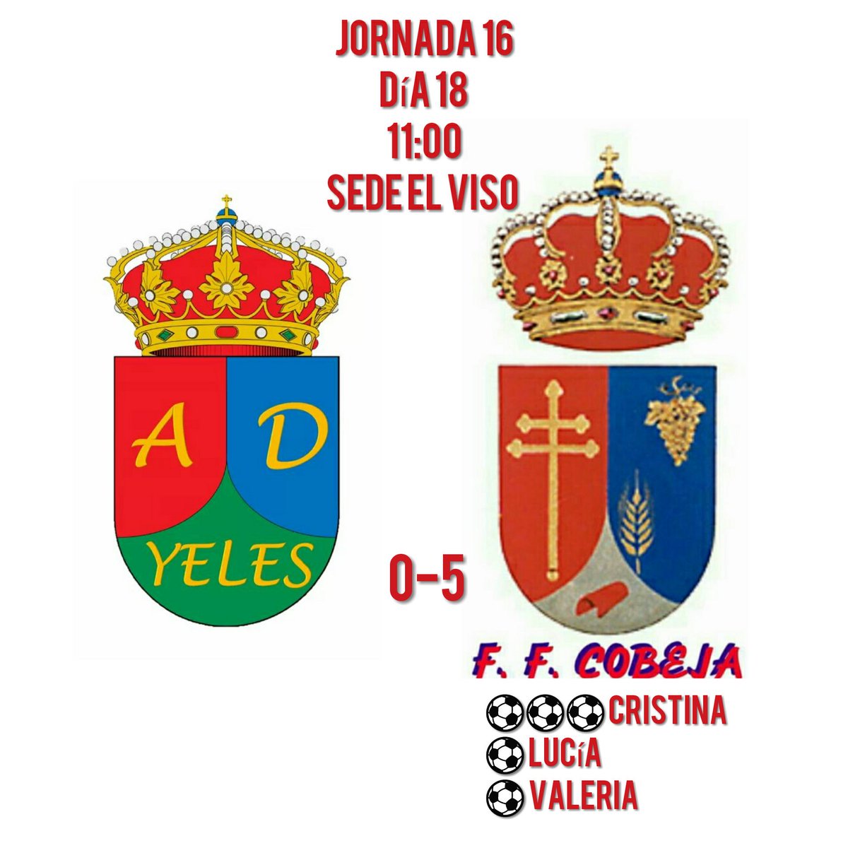 FFCOBEJA's tweet photo. Buen comienzo de la segunda vuelta 😎 ante un gran rival como es el @adyeles donde pudimos aumentar la distancia en el 2° tiempo.
#VamosFF https://t.co/y8rZ5VHPM6