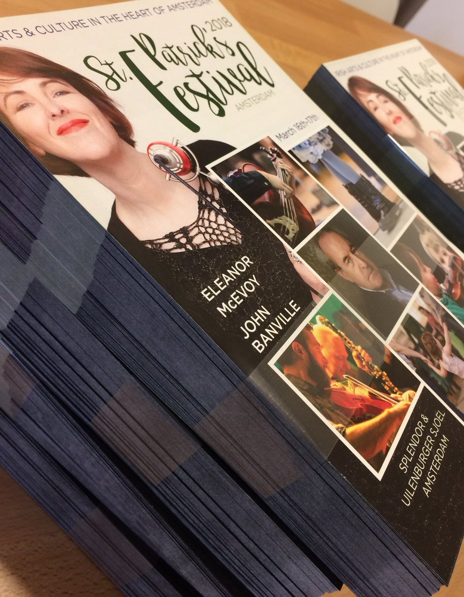 Psst! Very soon, lots more people will be hearing about the great line-up at St. Patrick's Festival #Amsterdam 16-17 March at Splendor: #JohnBanville, @eleanormcevoy, Sara Baume, @CartoonSaloon & more. Sort your St. Patrick's weekend in just a few clicks: bit.ly/2AOa0aj