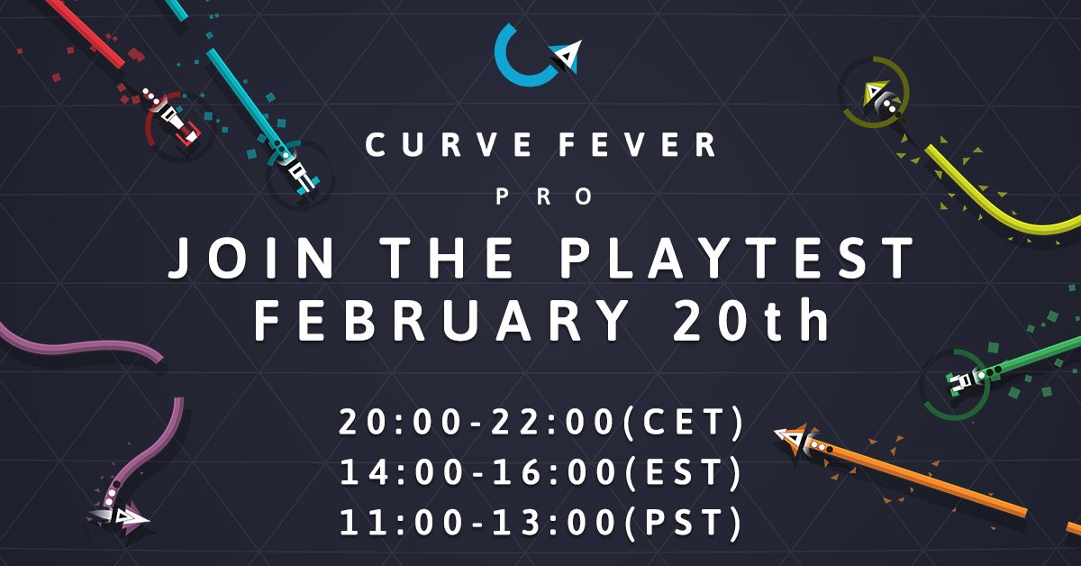 You are invited to join the #CurveFeverPro pre-release playtest! 🎮
👉 facebook.com/events/2032649…