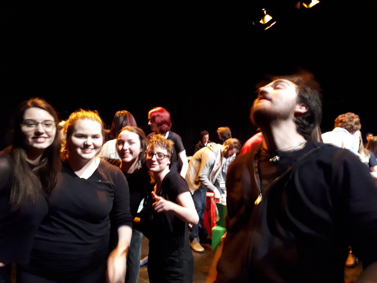 MFlemingQERHS's tweet photo. More fun from last night's games. I'm so proud of our improv team. They were complimented by the judges on how well they worked together and listened to one another. As a coach I couldn't ask for better. Watching finals tonight! Gonna be great #QERHtheatre #Pioneerpride #CIGNL25 https://t.co/m74rmLOy7u