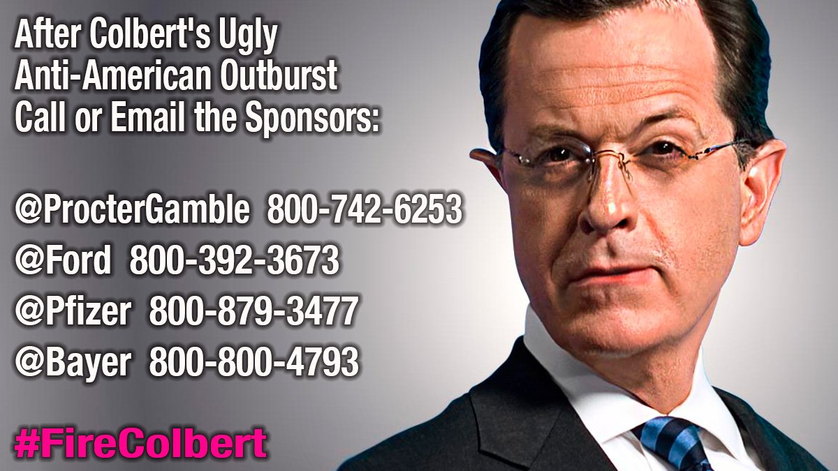 Don_Vito_08's tweet image. .@StephenAtHome @colbertlateshow Hates America  #BoycottColbert #FireColbert