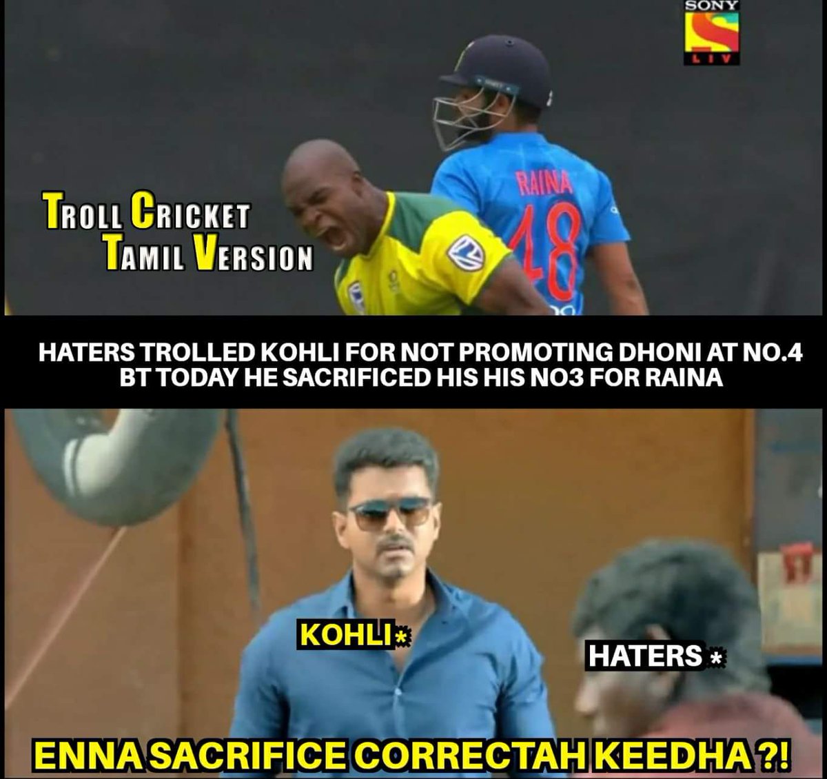 tctv1offl's tweet image. #SAvIND #Kohli #1down #haters
