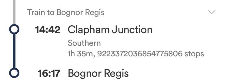 BarnabasJCT's tweet photo. Never knew there were so many stations between Clapham Junction & Bognor Regis π² #southerntrains #lotsofstops https://t.co/1k967mJAYG
