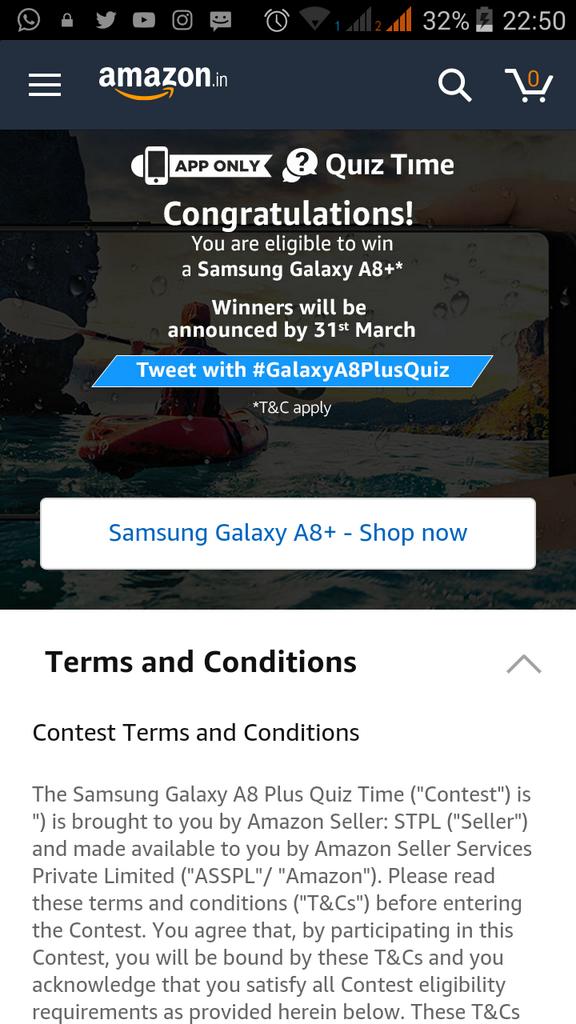 BANERJEERANJEET's tweet image. #GalaxyA8PlusQuiz
@amazonIN