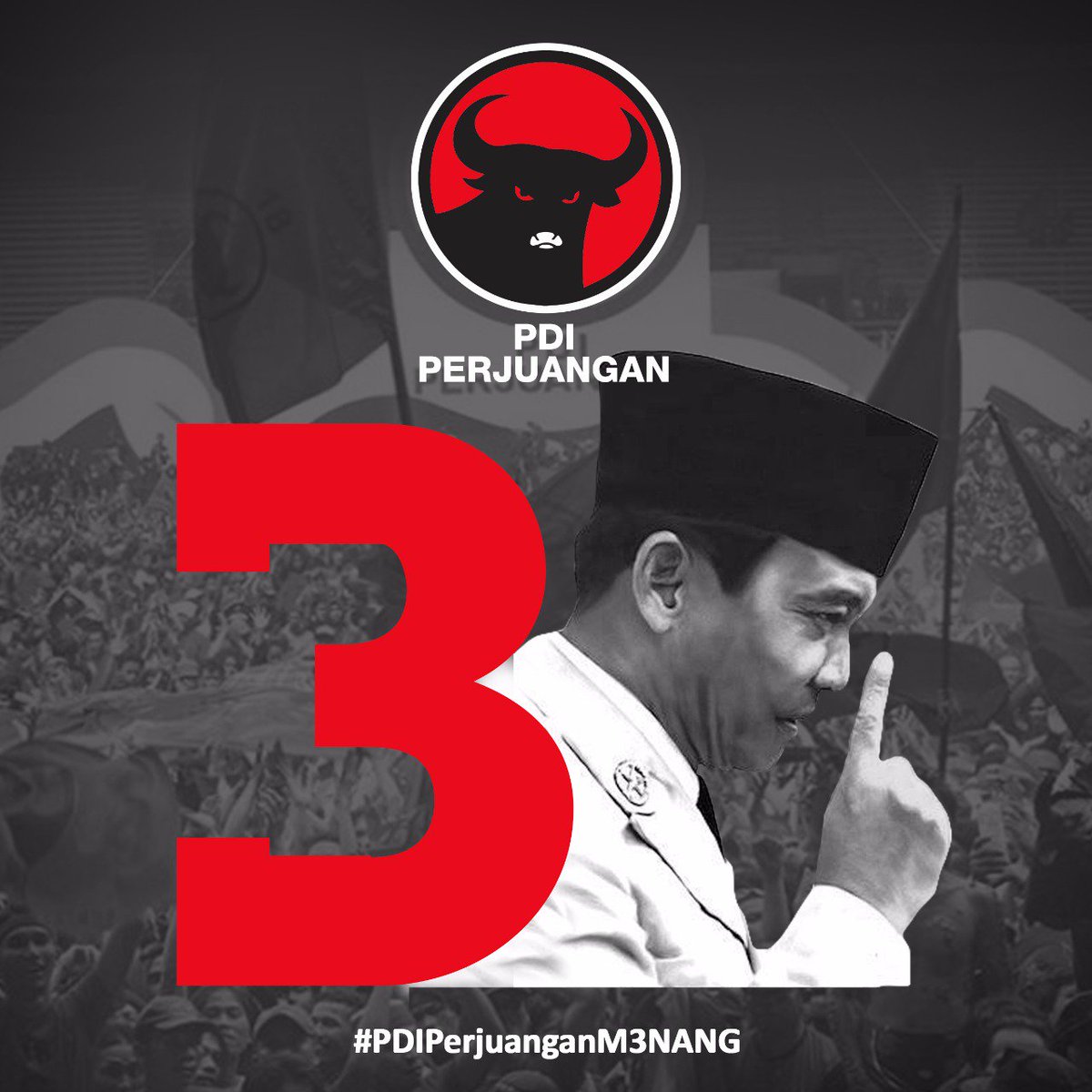 ganjarpranowo's tweet photo. PDI Perjuangan no urut 3: SATU-kan kekuatan rakyat dg semangat gotong royong untuk kemajuan Bangsa.. https://t.co/IjLe8wZtBt